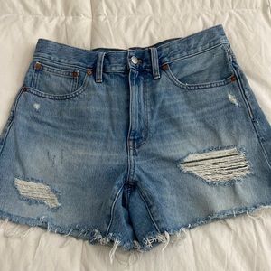 Madewell high rise cutoffs
